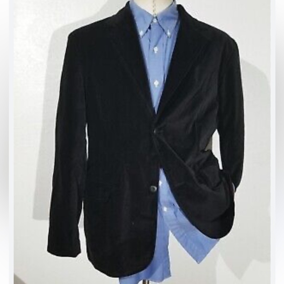 DKNY Jeans Black Velvet Blazer - Picture 1 of 9